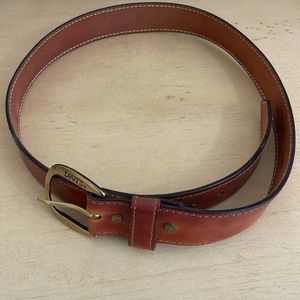 Vintage Levi’s Red/Brown Leather Belt New Condition 34